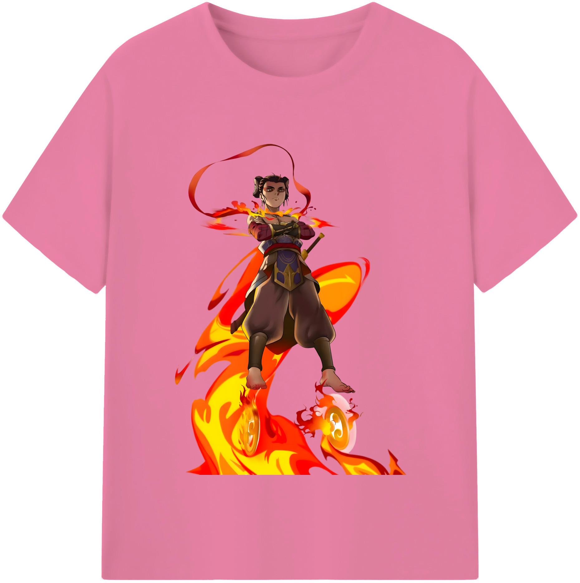 （画像用） Ne Zha 2 ナタ 魔童の大暴れ 綿100％半袖Tシャツ（フロントプリント）